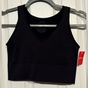 NWT SPANX Black Crop Top